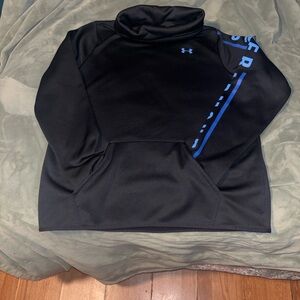 Under Armour Black Funnel Neck Sweatshirt with Blue Details
